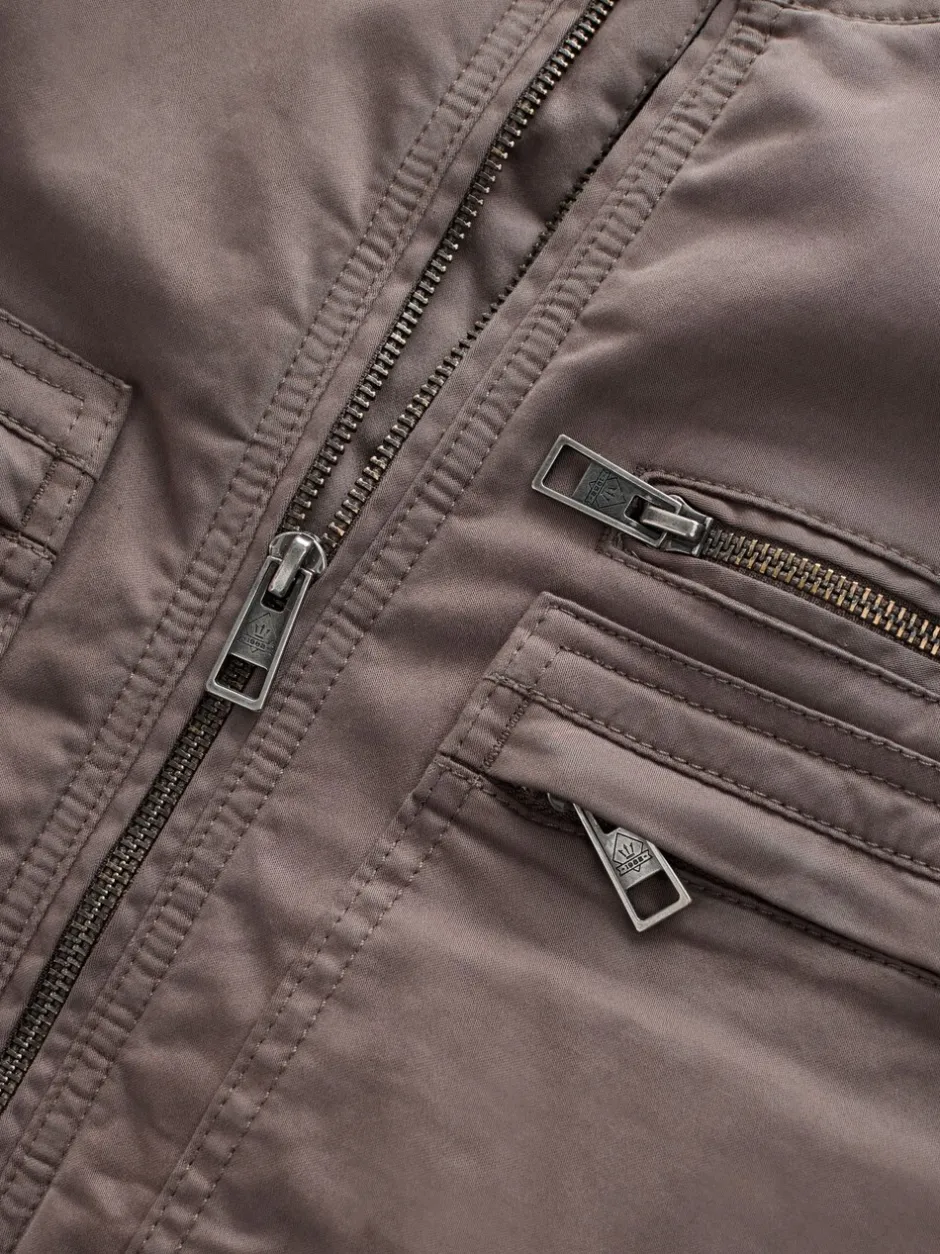 Jassen En Jacks*Next - Borg Lined Zip Through Funnel Jacket Neutraal