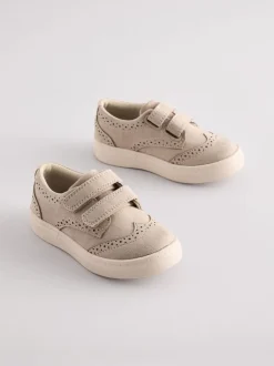 Gelegenheidskleding|Next - Brogue schoenen met klittenbandsluiting Neutraal