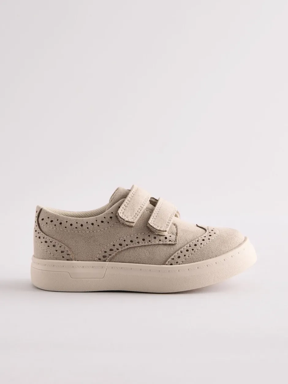 Gelegenheidskleding|Next - Brogue schoenen met klittenbandsluiting Neutraal