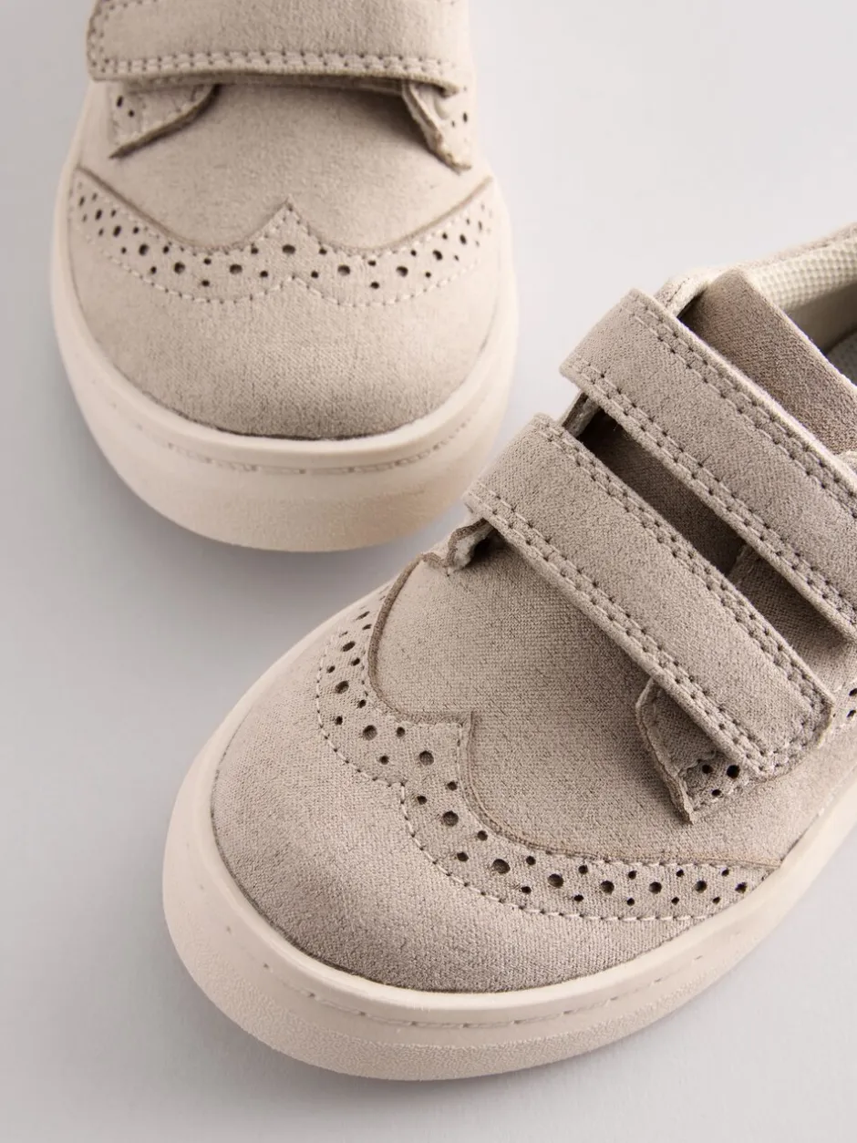Gelegenheidskleding|Next - Brogue schoenen met klittenbandsluiting Neutraal