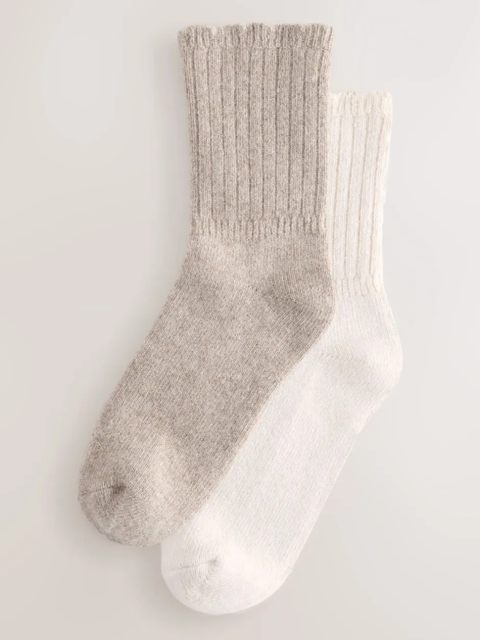 Sokken En Panty's*Next - Containing Merino Wool Ankle Socks 2 Pack Neutraal