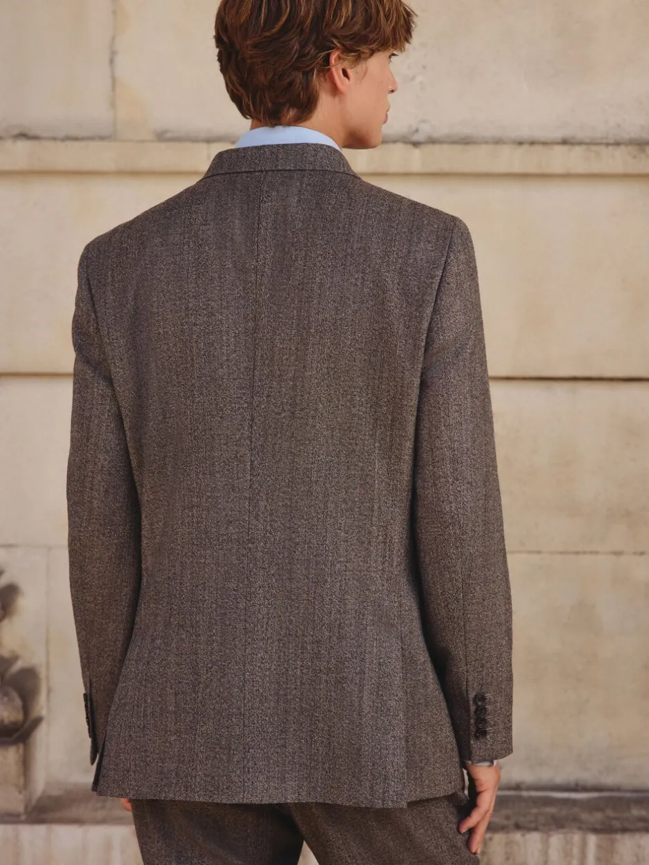 Pakken|Next Neutraal - Double Breasted Merino Wool Blend Suit Jacket