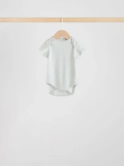 Rompertjes En Hemdjes|Rompertjes En Hemdjes|Next Neutraal - Essential set van 5 babyrompertjes met korte mouwen