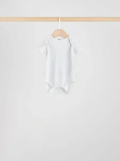 Rompertjes En Hemdjes|Rompertjes En Hemdjes|Next Neutraal - Essential set van 5 babyrompertjes met korte mouwen