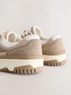 Sneakers|Next - Forever Comfort® Panelled Chunky Lace-Up Trainers Neutraal