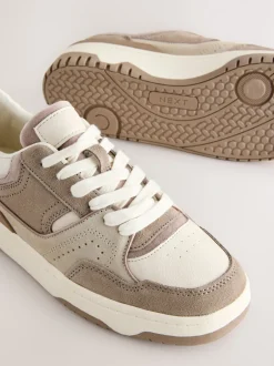 Sneakers|Next - Forever Comfort® Panelled Chunky Lace-Up Trainers Neutraal