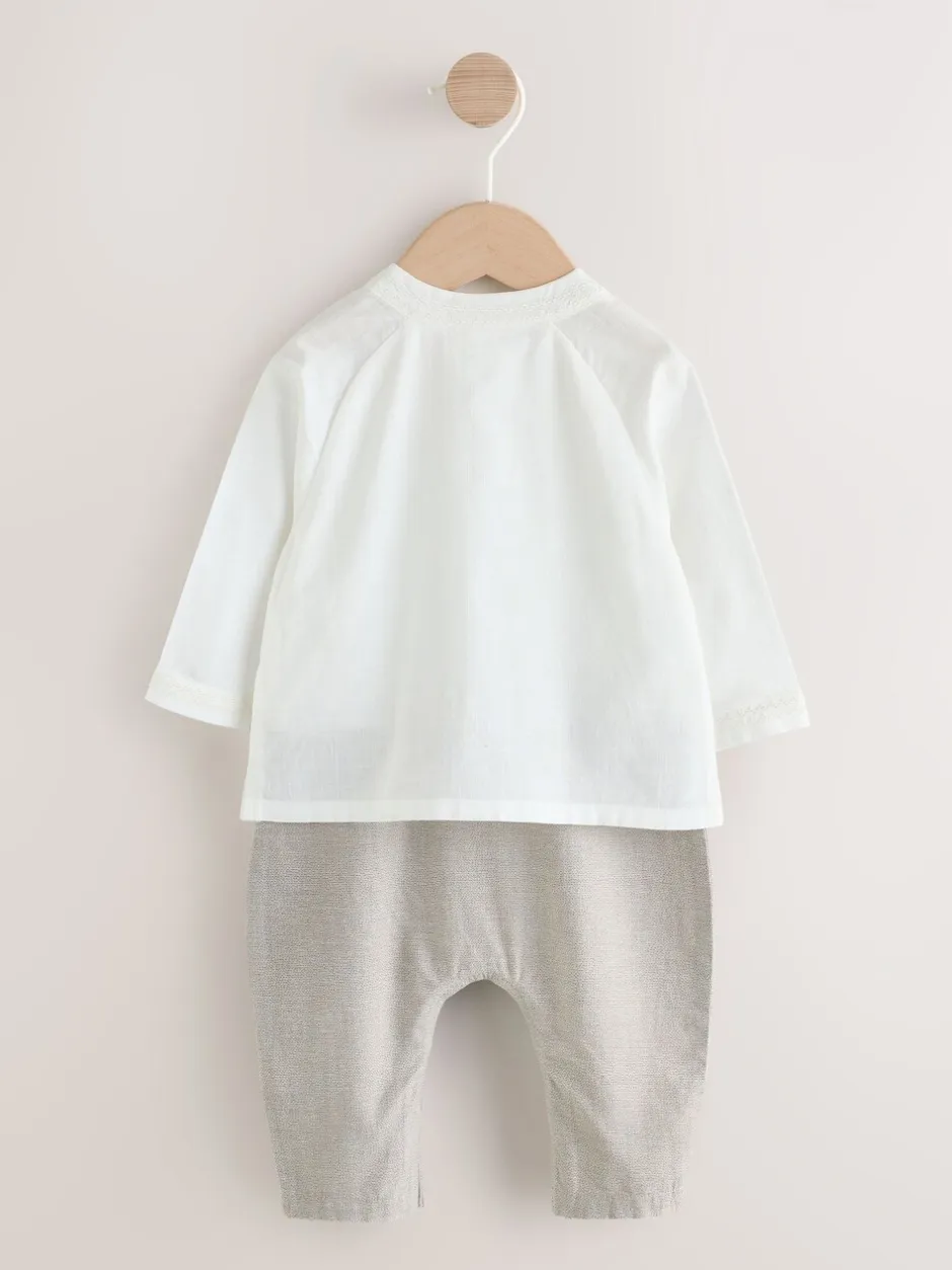 Rompertjes En Tuinbroeken|Babypakjes En Babypyjama's|Next - Gelegenheidsrompertje voor baby's (0mnd -2jr) Neutraal
