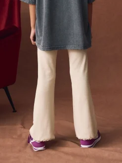 Broeken En Leggings*Next Neutraal - Geribde uitlopende legging (3-16 jr)