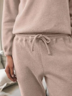 Loungewear|Alle Nacht- En Loungekleding*Next Neutraal - Gezellige pyjama met wafeldessin en lange mouwen