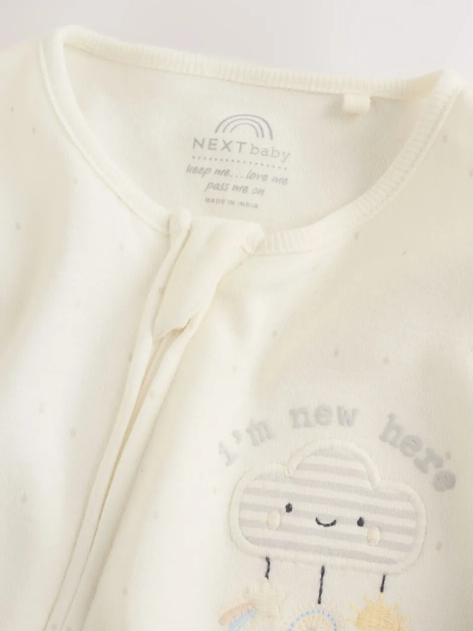 Babypakjes En Babypyjama's*Next Neutraal - Im New Here Sleepsuit And Hat Set (0-9mths)