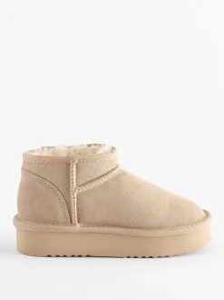 Boots|Next Neutraal - Lage schoenen mini warmgevoerde waterafstotende suède Boots
