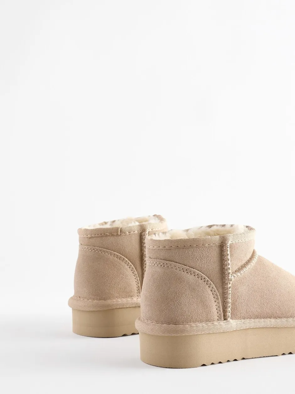 Boots|Next Neutraal - Lage schoenen mini warmgevoerde waterafstotende suède Boots