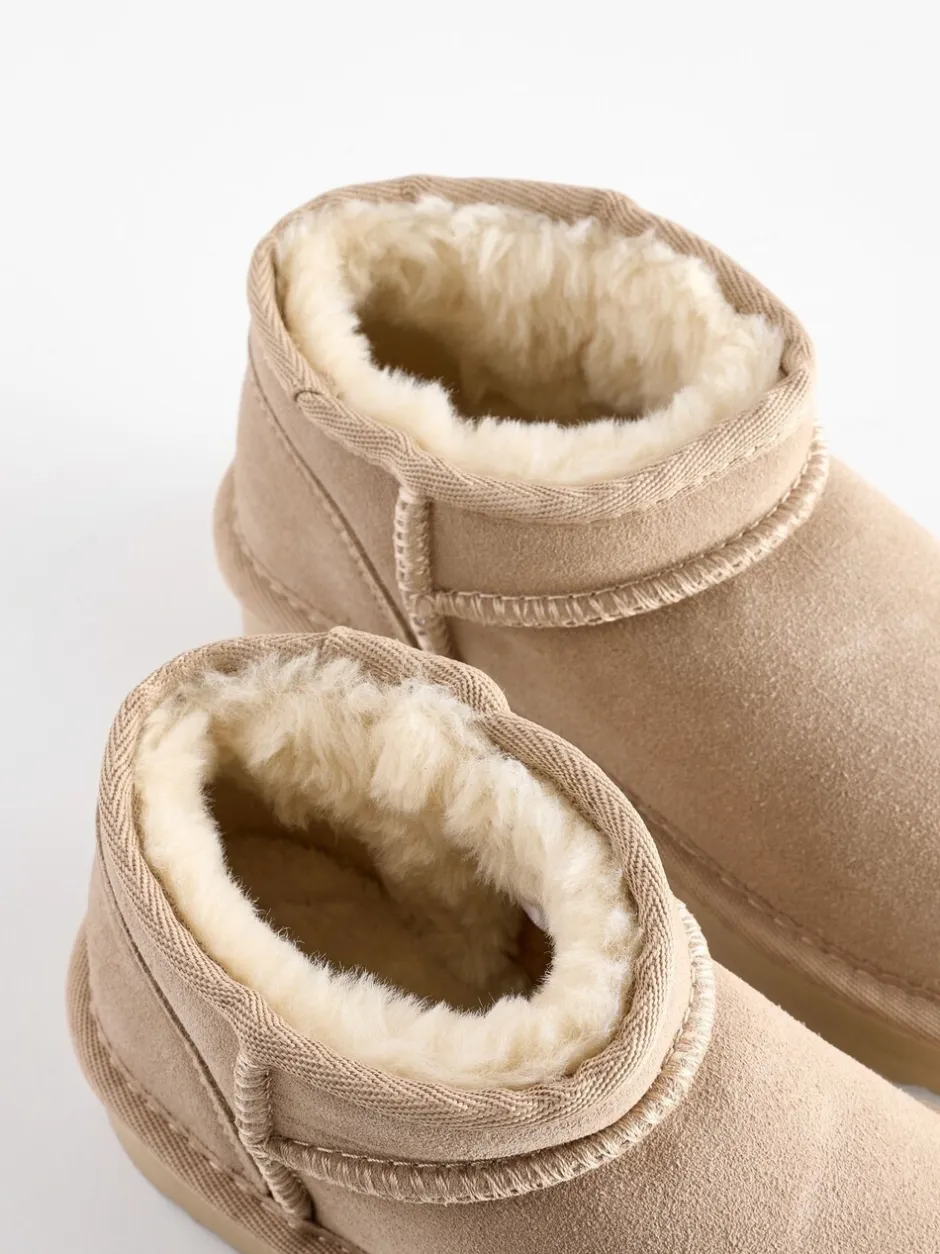 Boots|Next Neutraal - Lage schoenen mini warmgevoerde waterafstotende suède Boots
