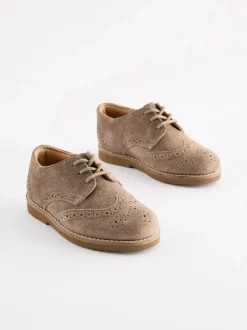 Gelegenheidskleding|Next Neutraal - Modieuze brogues van leer
