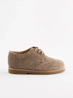 Gelegenheidskleding|Next Neutraal - Modieuze brogues van leer