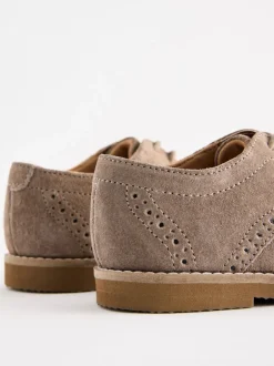 Gelegenheidskleding|Next Neutraal - Modieuze brogues van leer