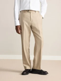 Formele Broek|Next - Normale Pasvorm - Signature - 100% Wollen broek met Motion Flex-tailleband Neutraal