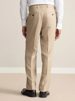 Formele Broek|Next - Normale Pasvorm - Signature - 100% Wollen broek met Motion Flex-tailleband Neutraal