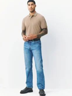 Poloshirts*Next Neutraal - Normale Pasvorm - Piqué poloshirt met korte mouwen