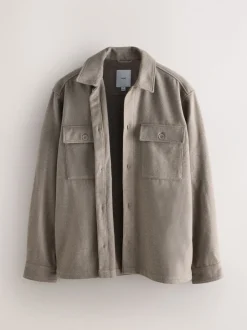Blazers En Business-Jasjes|Next - Overshirt met twee zakken en wol Neutraal