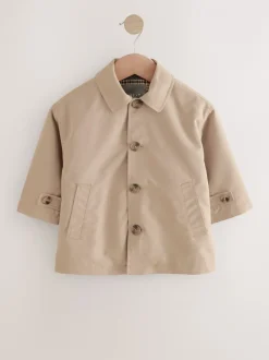 Jassen, Jacks En Kinderwagenpakjes|Jassen En Jacks|Next Neutraal - Regenbestendige trenchcoat (3 mnd - 7 jr)