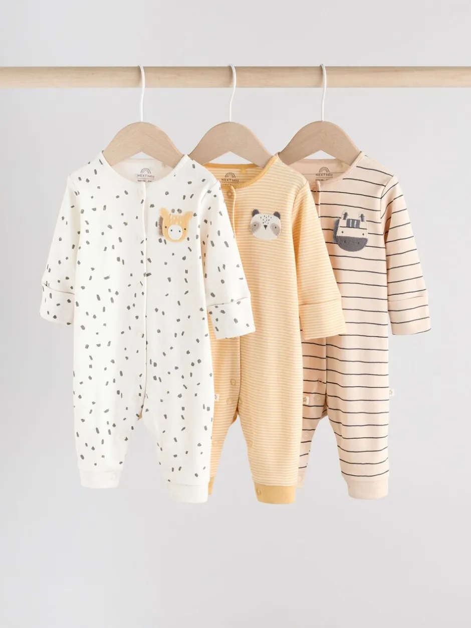 Babypakjes En Babypyjama's*Next - Set van 3 baby pyjama's zonder voetjes met figuurtjes (0mnd-3jr) Neutraal