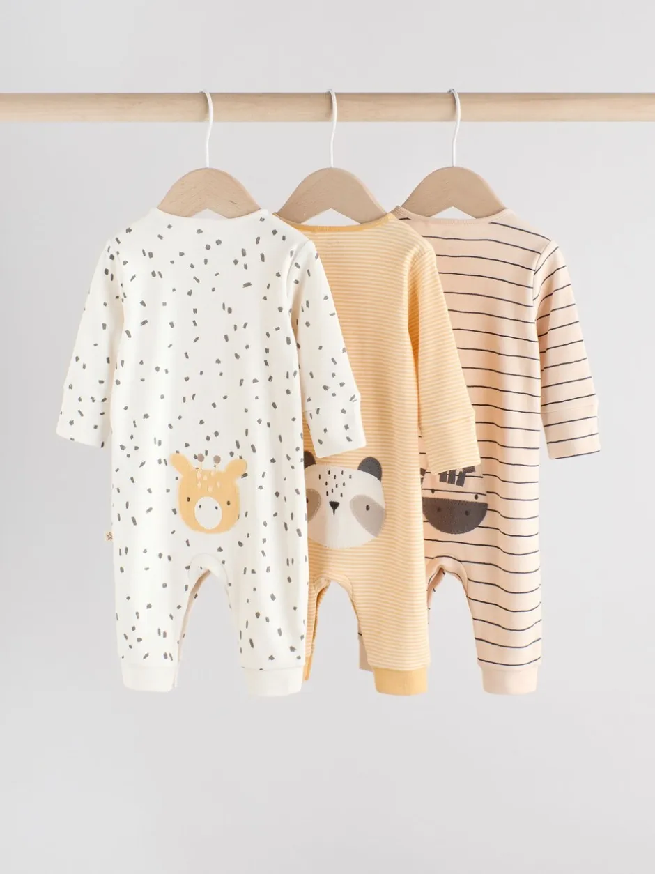 Babypakjes En Babypyjama's*Next - Set van 3 baby pyjama's zonder voetjes met figuurtjes (0mnd-3jr) Neutraal
