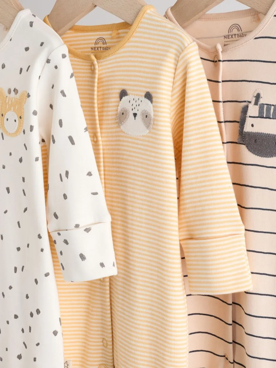 Babypakjes En Babypyjama's*Next - Set van 3 baby pyjama's zonder voetjes met figuurtjes (0mnd-3jr) Neutraal