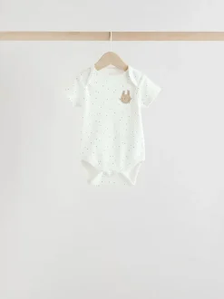 Rompertjes En Hemdjes|Rompertjes En Hemdjes|Next Neutraal - Set van 5 babyrompertjes met korte mouwen