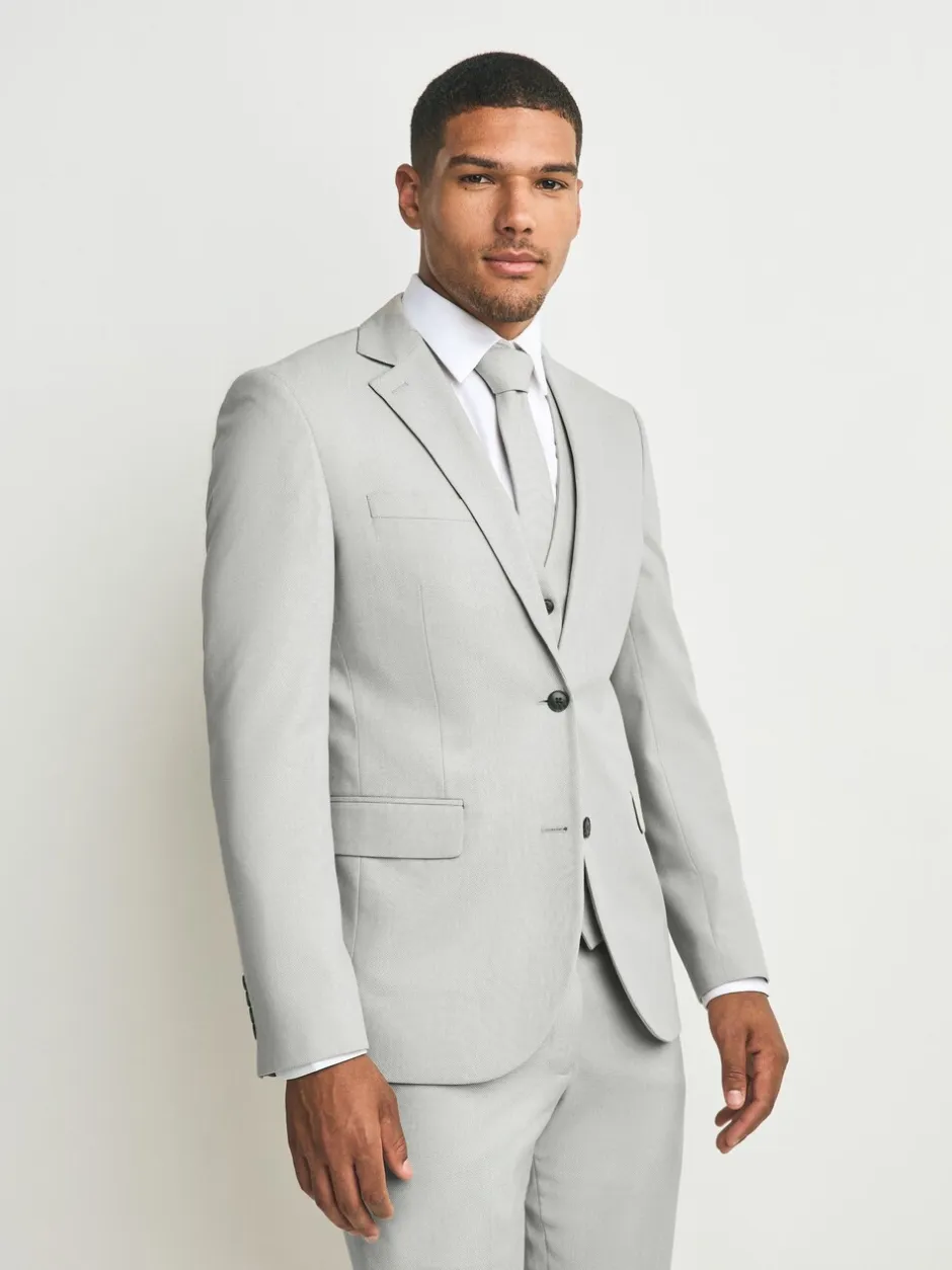 Blazers En Business-Jasjes|Pakken*Next Neutraal - Slim Fit - Kostuum met textuur: colbert