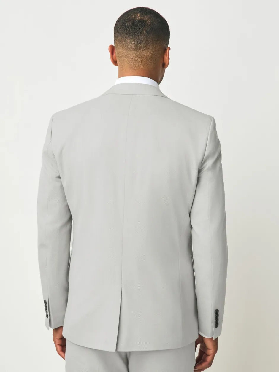 Blazers En Business-Jasjes|Pakken*Next Neutraal - Slim Fit - Kostuum met textuur: colbert