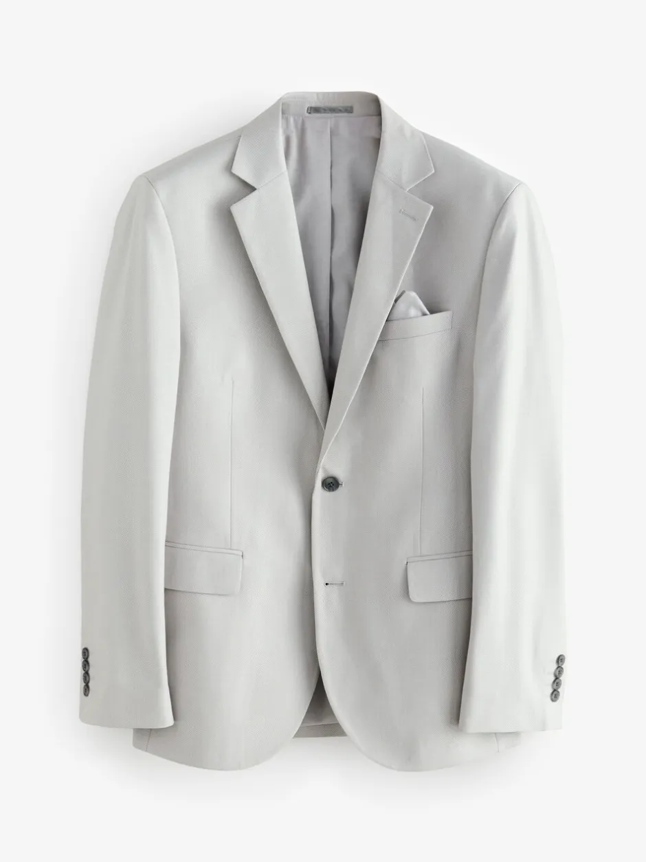Blazers En Business-Jasjes|Pakken*Next Neutraal - Slim Fit - Kostuum met textuur: colbert