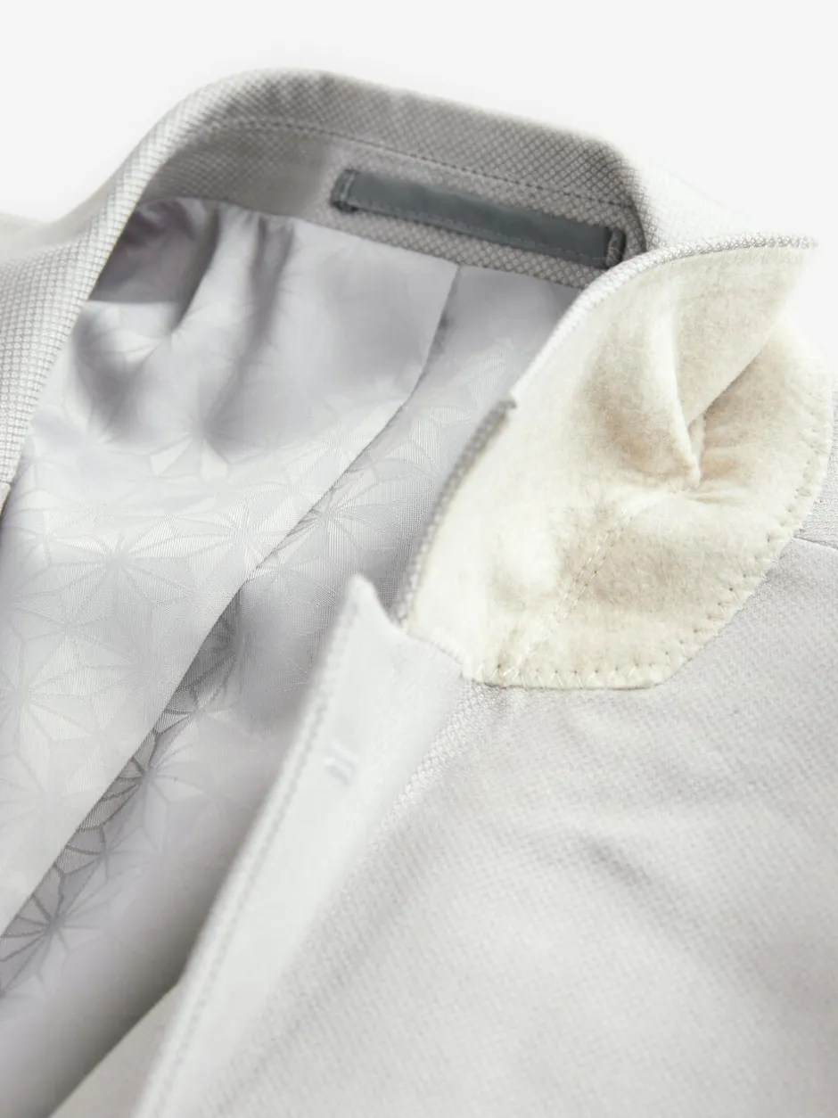 Blazers En Business-Jasjes|Pakken*Next Neutraal - Slim Fit - Kostuum met textuur: colbert