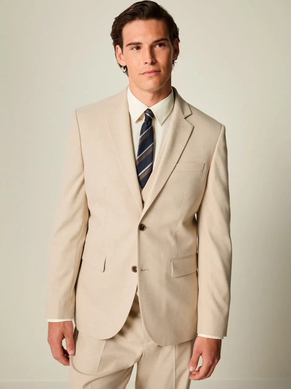 Pakken|Next Neutraal - Slim-fit flanellen colbert