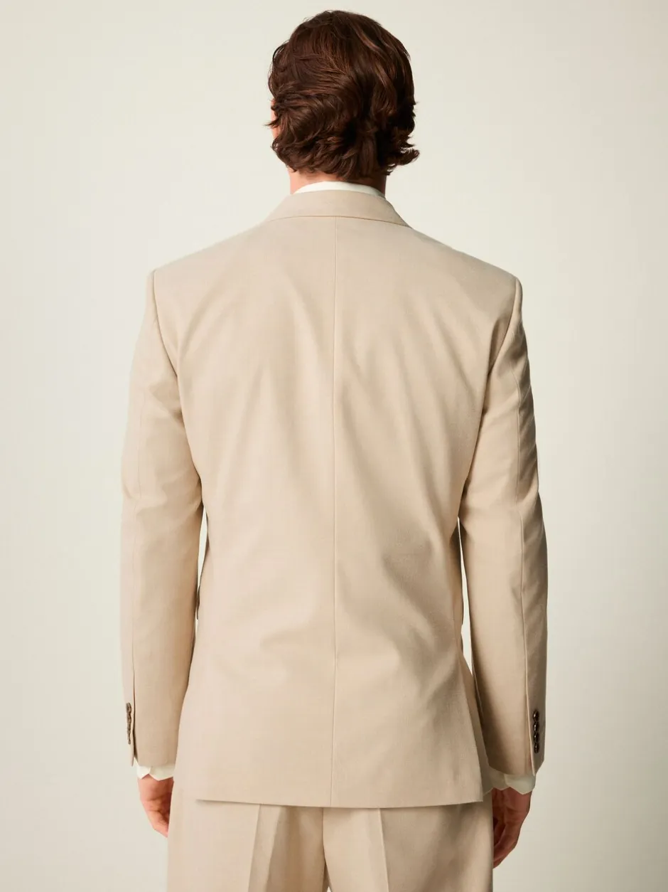 Pakken|Next Neutraal - Slim-fit flanellen colbert