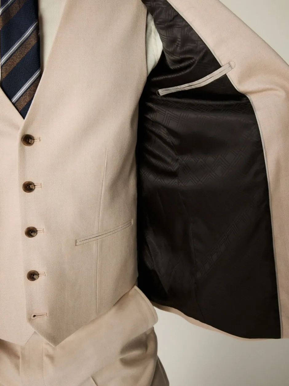 Pakken|Next Neutraal - Slim-fit flanellen colbert