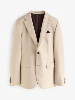 Pakken|Next Neutraal - Slim-fit flanellen colbert