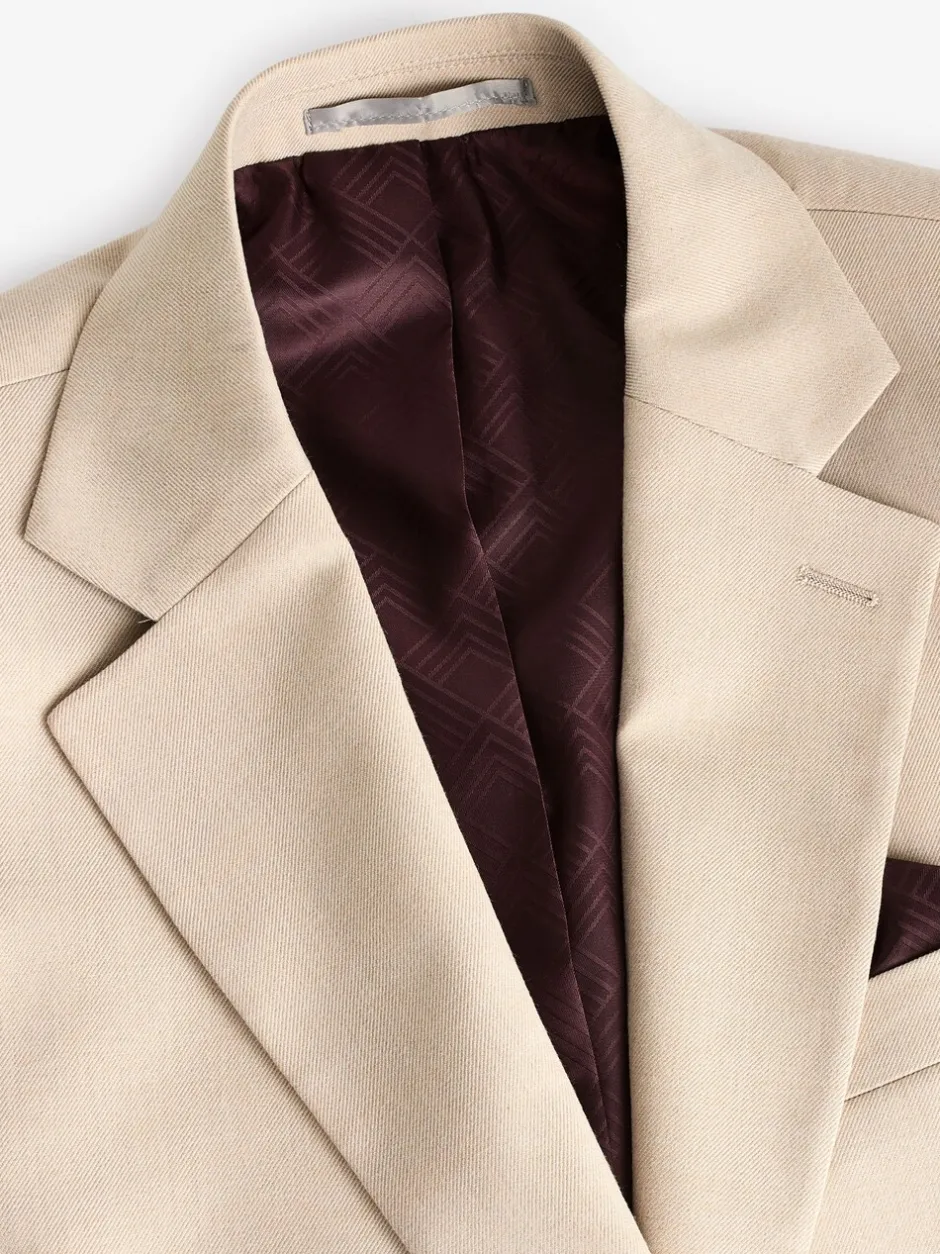 Pakken|Next Neutraal - Slim-fit flanellen colbert