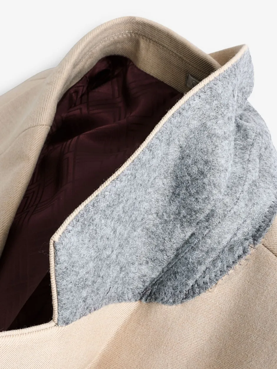 Pakken|Next Neutraal - Slim-fit flanellen colbert