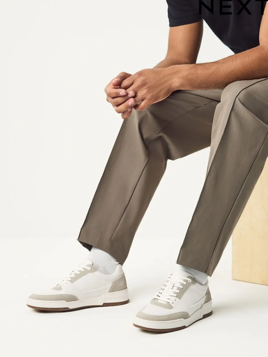 Sneakers*Next - Smart Casual Trainers with Suede Trim Neutraal