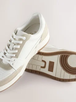 Sneakers*Next - Smart Casual Trainers with Suede Trim Neutraal