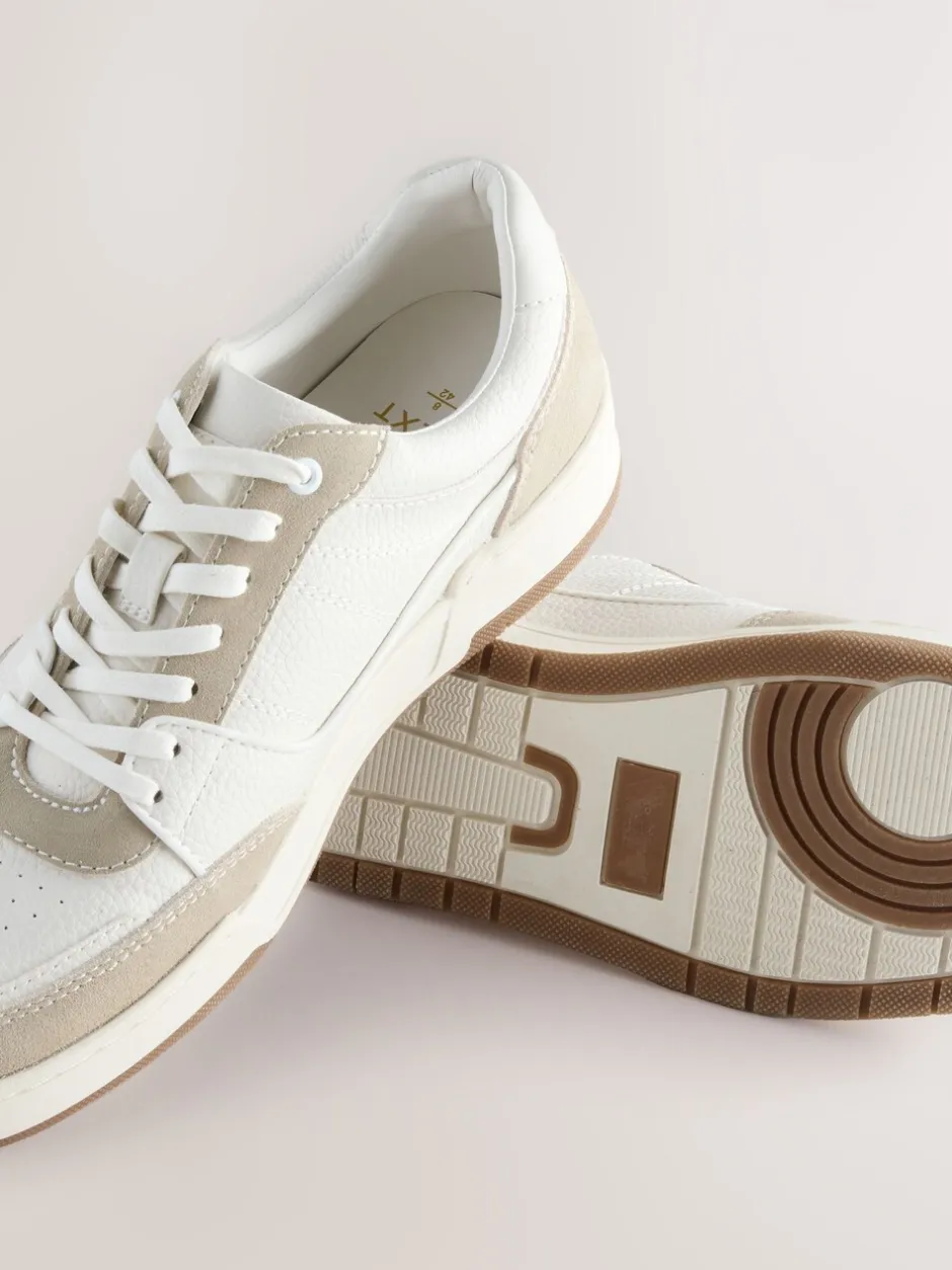 Sneakers*Next - Smart Casual Trainers with Suede Trim Neutraal