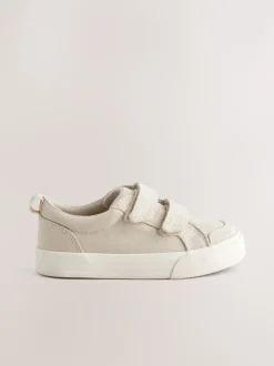 Sneakers|Next - Sneakers met twee klittenbandjes Neutraal