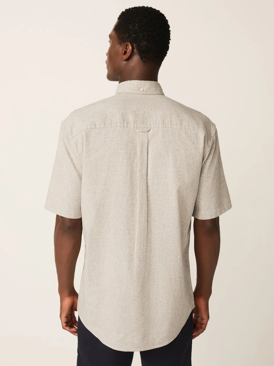 Shirts*Next - Standaard kraag - Katoen/linnen overhemd met korte mouwen Neutraal