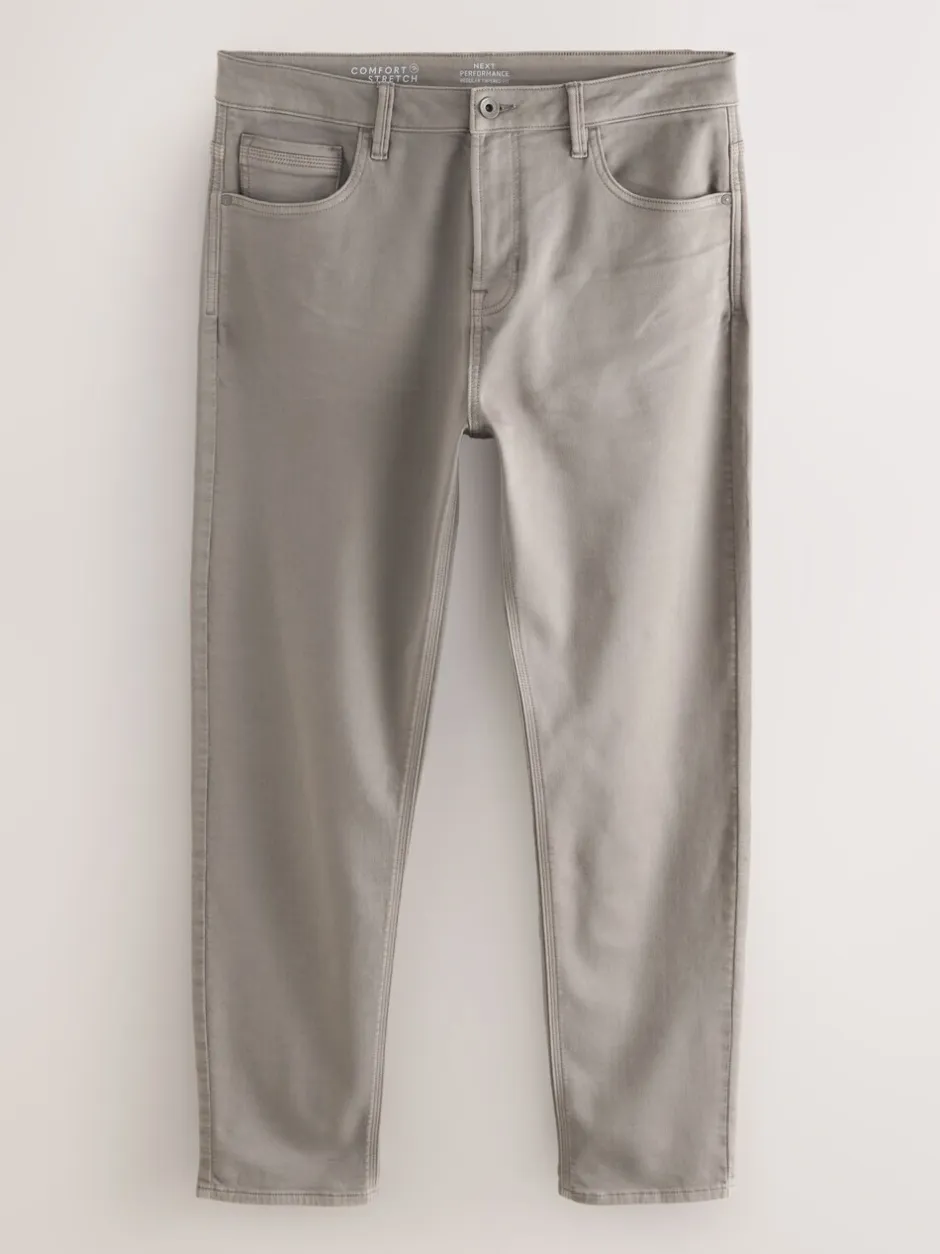 Jeans*Next - Standaard toelopende pasvorm - Comfortabele stretchjeans Neutraal