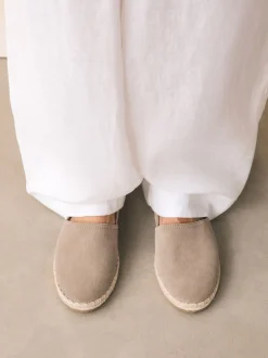 Lage Schoenen*Next - Suède espadrilles met dichte neus Neutraal