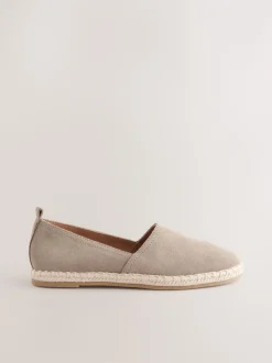 Lage Schoenen*Next - Suède espadrilles met dichte neus Neutraal