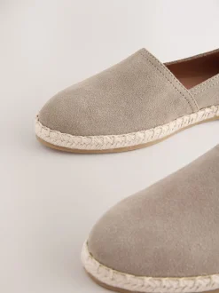 Lage Schoenen*Next - Suède espadrilles met dichte neus Neutraal