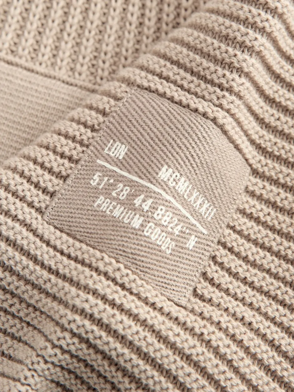 Truien En Breisels|Sweaters En Hoody´S|Next Neutraal - Utility gebreide hoodie (3-16jr)