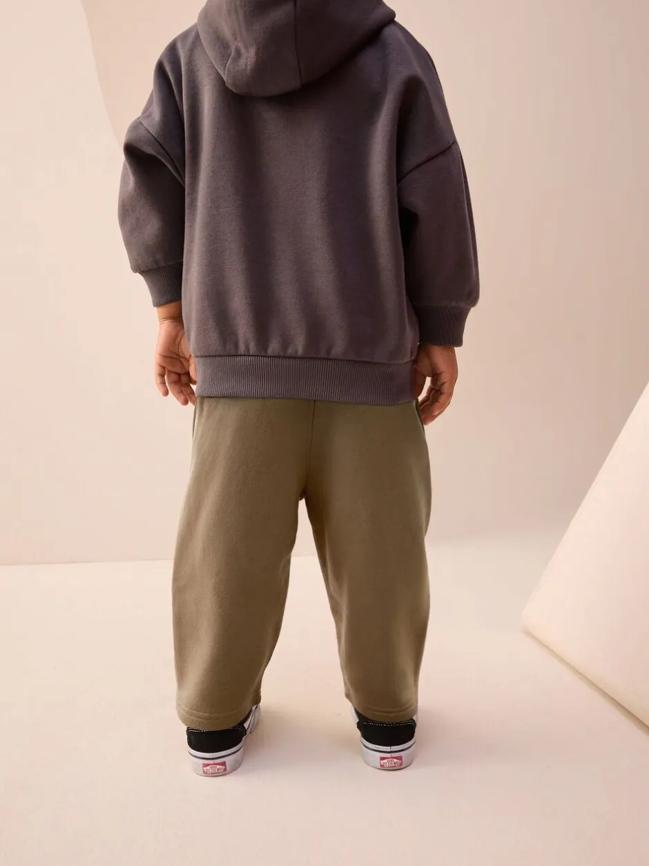Jeans En Joggingbroeken*Next Neutraal cement - Wide Leg Jersey Joggers (3mths-7yrs)